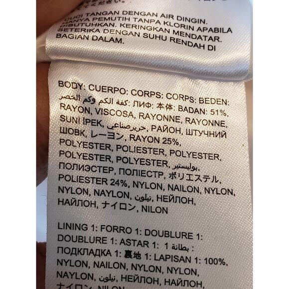 Bebe Flare Skirt Womens Small Pink Floral Sheer Striped Pleated Classic Back Zip - Picture 7 of 12